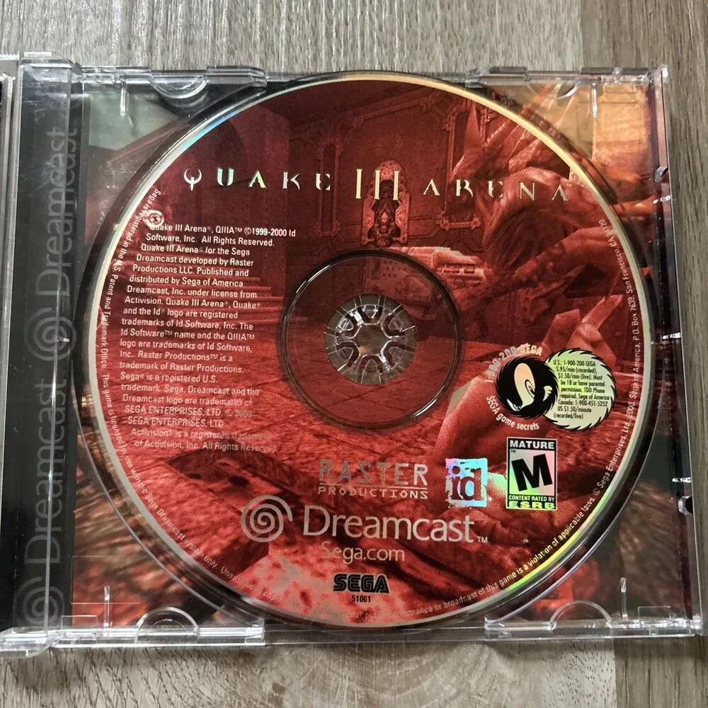 Quake III Arena Sega Dreamcast 2000 Game CIB Complete w/ Manual Tested Works